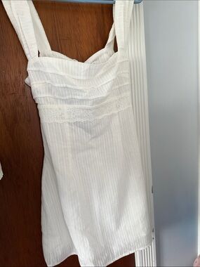 Princess Polly White Sleeveless Sundress with Lace Trim